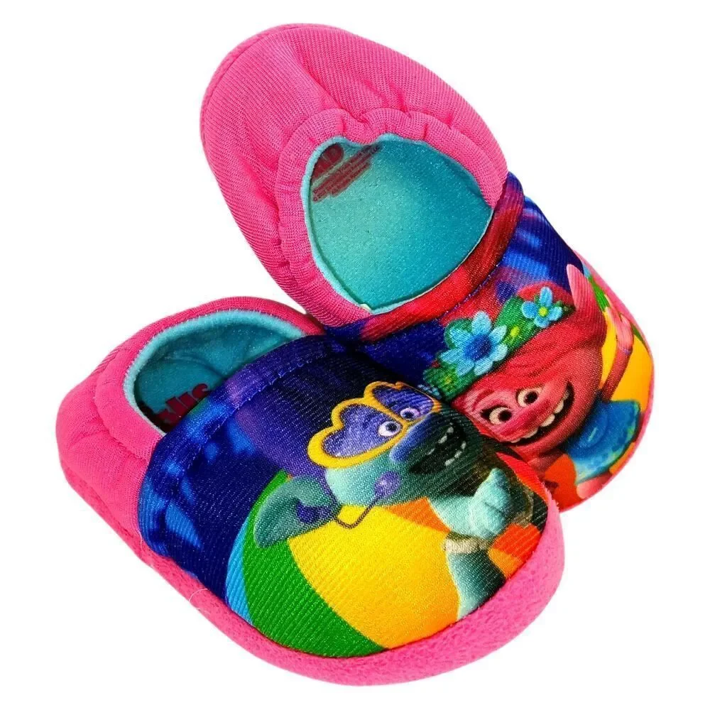Trolls World Tour Girls Pink Slippers - Size 9/10